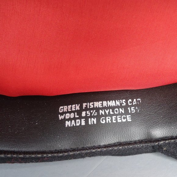 Vintage Greek fisherman’s black wool blend cap. main image 14